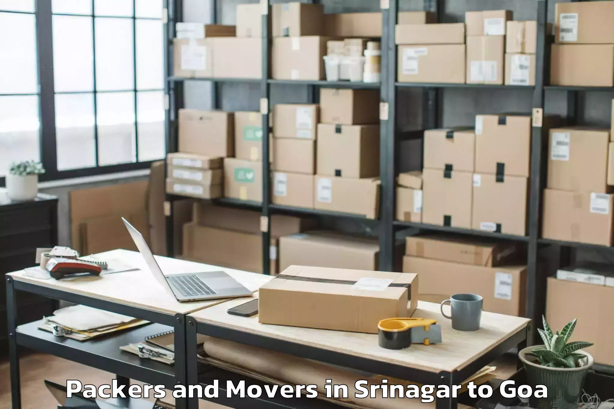 Affordable Srinagar to Colva Packers And Movers